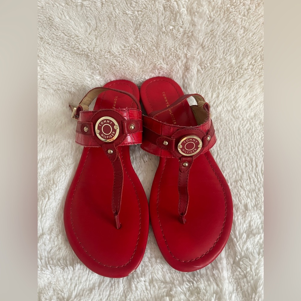 Tommy Hilfiger Red Sandals